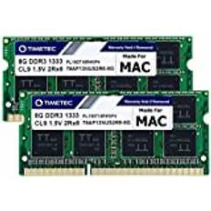 TIMETEC 16GB 2x8GB Kompatibel med Apple DDR3 1333MHz PC3-10600 CL9 för MacBook Pro start/slut 2011 13/15/17 tum iMac mitten av 2010, mitten/slutet 2011 21,5/1 tum 20 Mac