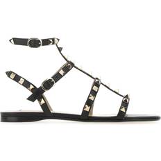 Donna Sandali con tacco Valentino Garavani Short Parka Sandali Rockstud Pelle Nera