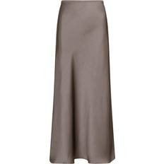 Neo Noir Vicky Heavy Sateen Skirt - Warm Grey