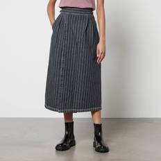 Carhartt WIP Dame Nederdele Carhartt WIP Carhartt WIP W' Orlean Nederdel, Black/White Stone Washed