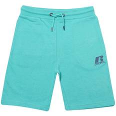 Turquoise Children's Clothing Russell Athletic Boys Boy's Junior R Logo Shorts in Turquoise Cotton 15-16Y