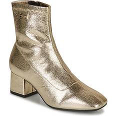 Damen - Golden Stiefeletten Les Tropéziennes Daniela Metallic Ankle Boots with Block Heel Gold-Coloured