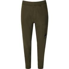 C.P. Company Herr Byxor & Shorts C.P. Company Mens Ivy Green Diagonal Fleece Tapered Mid-rise Cotton-jersey Jogging Bottoms