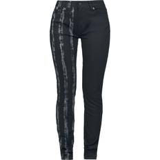 Stripes Jeans Rock Rebel by EMP Striped Leg Stretch Denim Jeans black