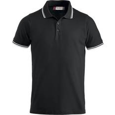 Slit - Unisex Tops Clique Unisex Adult Amarillo Polo Shirt Black/White