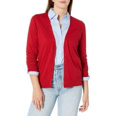 Cardigans Amazon Essentials Womens Lightweight Vee cardigan Sweater Available in Plus Size Red