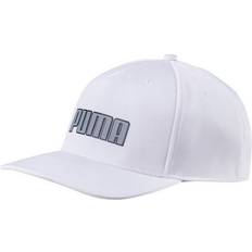 Clothing Puma DryCell Go Time Flex Snapback Adjustable Unisex White Hat 021430 01 UK