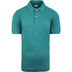 Clothing Lacoste Classic Fit Mens Teal Polo Shirt Green Cotton