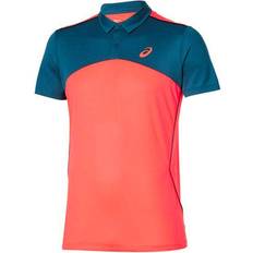 Asics Polo Shirts Asics Player Mens Pink Tennis Polo Shirt