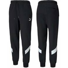 Canvas Trousers Puma Mens Iconic MCS Track Pants Cuffed Joggers Black 595743 01 Textile