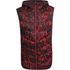 Puma Women Vests Puma Womens FUN T48 Red Padded Hooded Gilet Textile