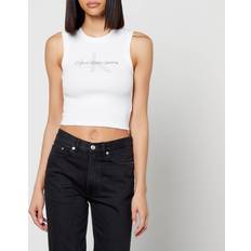 Calvin Klein Jersey Jurken Calvin Klein Archival Monologo Rib Tank Top