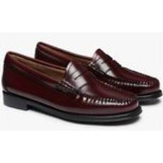 Röda Loafers G.H.BASS Womens Wine Leather Weejun II Penny Loafer Red