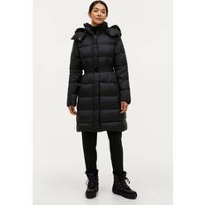 Áhkká Dunkappa Gold Mid Down Coat Shiny Svart