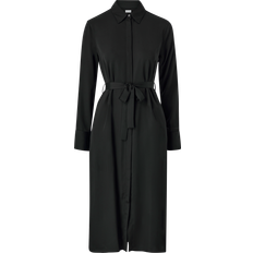 Calvin Klein S Kjoler Calvin Klein Skjortekjole Recycled Cdc Midi Shirt Dress Svart