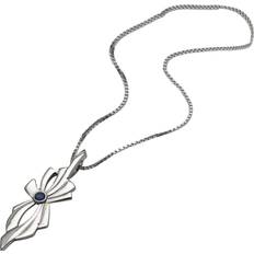 Grey Charms & Pendants I Luv LTD Pendant Sterling Silver Abstract Interlace Ribbons Amethyst Stone