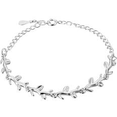 ChaoChuang 3PCS Copper Moonlight Forest Bracelets Leaves Branches Bracelets & Bangles for Women Girls Wedding Jewelry