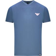 Armani Jeans Chest Logo Navy T-Shirt Blue