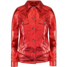 Armani Women Outerwear Armani Exchange Trucker Womens Red Jacket