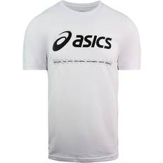 Fabric - Unisex T-shirts Asics Unisex City Attack Mens White T-Shirt Cotton