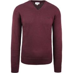 Lacoste Red Jumpers Lacoste Wool Mens Burgundy Sweater