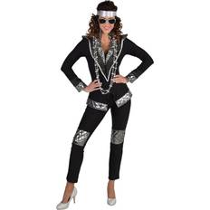 Magic By Freddy 2XL 70's 80's Ladies Glam Rock KISS Costume Black