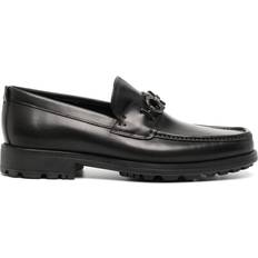 Ferragamo David Gancini loafers men Calf Leather/Goat Skin/Leather/Rubber 8.5EEE Black