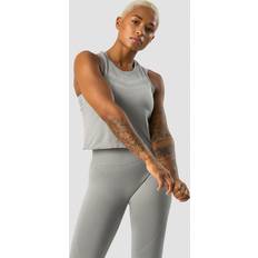 Seamless Linnen ICANIWILL Deluxe Seamless Cropped Tank Top Grey