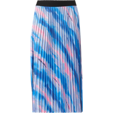 Coster Copenhagen Kjol Plisse Skirt Faded Stripe Blå
