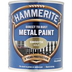 Hammerite Gold Paint Hammerite Smooth Direct to Rust 750ml Metal Paint Gold 0.75L