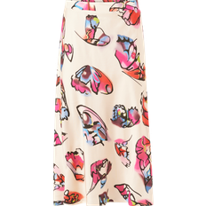 Coster Copenhagen Kjol Butterfly Print Vit