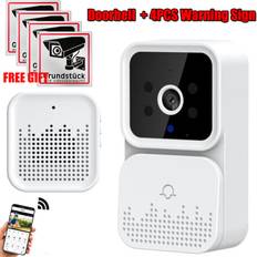 M6 Wireless Smart Doorbell Ring WiFi Door Bell Intercom Video Camera White