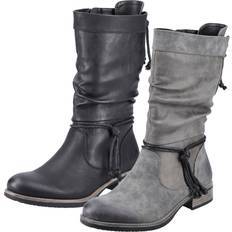 Rieker Damen 98873 Mode-Stiefel, schwarz