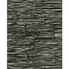 EDEM 1003-34 vinyl wallpaper textured stone natural brick black grey 5.33 sqm
