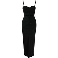 Puma Dresses Puma x Rihanna Fenty Front Ruched Cut Out Black Womens Dress 577296 01 Nylon
