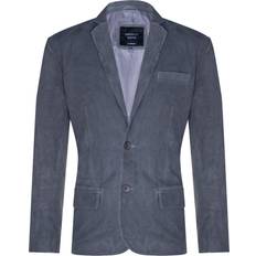 Grey - Men Blazers Infinity Leather Men's Grey Suede Blazer Soft Real Italian Leather