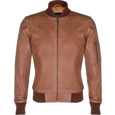 Infinity Leather Infinity Leather Mens Retro MA-1 Bomber Jacket-Arlington Tan