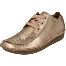 Clarks UK 3, Rose Gold Ladies Comfortable Lace Up Funny Dream Fit