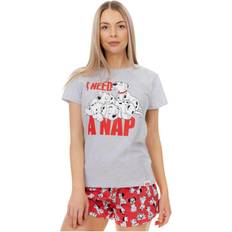 Disney Dalmatians Pyjamas Korta Bomulls Pyjama för Kvinnor Grå