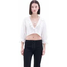 Filippa K Femme Chemisiers Filippa K Cropped Embroidery Blouse White