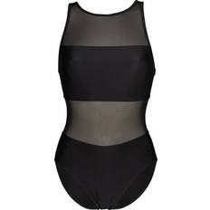 Arena Badedrakt Women's Mesh Panels Swimsuit Vent Back - Svart
