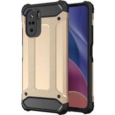 Hurtel Hybrid Armor Rugged Mobilskal Redmi Poco F3 Guld