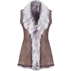 Beige Vests Infinity Leather Taupe Ladies Soft Real Toscana Sheepskin Gilet
