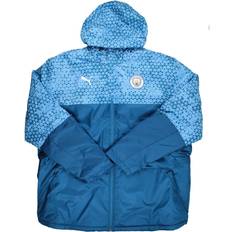 Corduroy - Men Outerwear Puma Man City Graphic Winter Jacket - Lake Blue/Light Blue