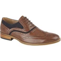 10 UK, Brown Mens Brogue Oxford Shoes