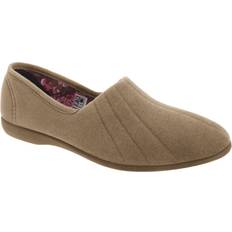 GBS 2 UK, Beige GBS Audrey Ladies Slipper Womens Slippers Multicoloured
