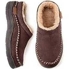 Brown Slippers on sale zigzag Fuzzy Moccasin Slippers Indoor Outdoor House Shoes - Indoor Outdoor