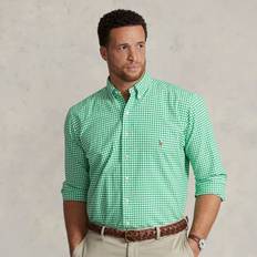 Men - Polo Shirts Polo Ralph Lauren Gingham Oxford Shirt in Emerald/White Tall