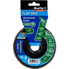 Power Tool Accessories Blue Spot Tools BlueSpot Tools Blue Spot Tools 115mm 4.5" 40 Grit Aluminium Oxide Flap Disc Header Card