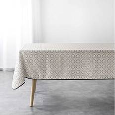 Chiffons & Tissus Douceur D Interieur Rectangle "Eros" À Imprimé De Style Mosaïque - Beige Nappe Beige, Gris